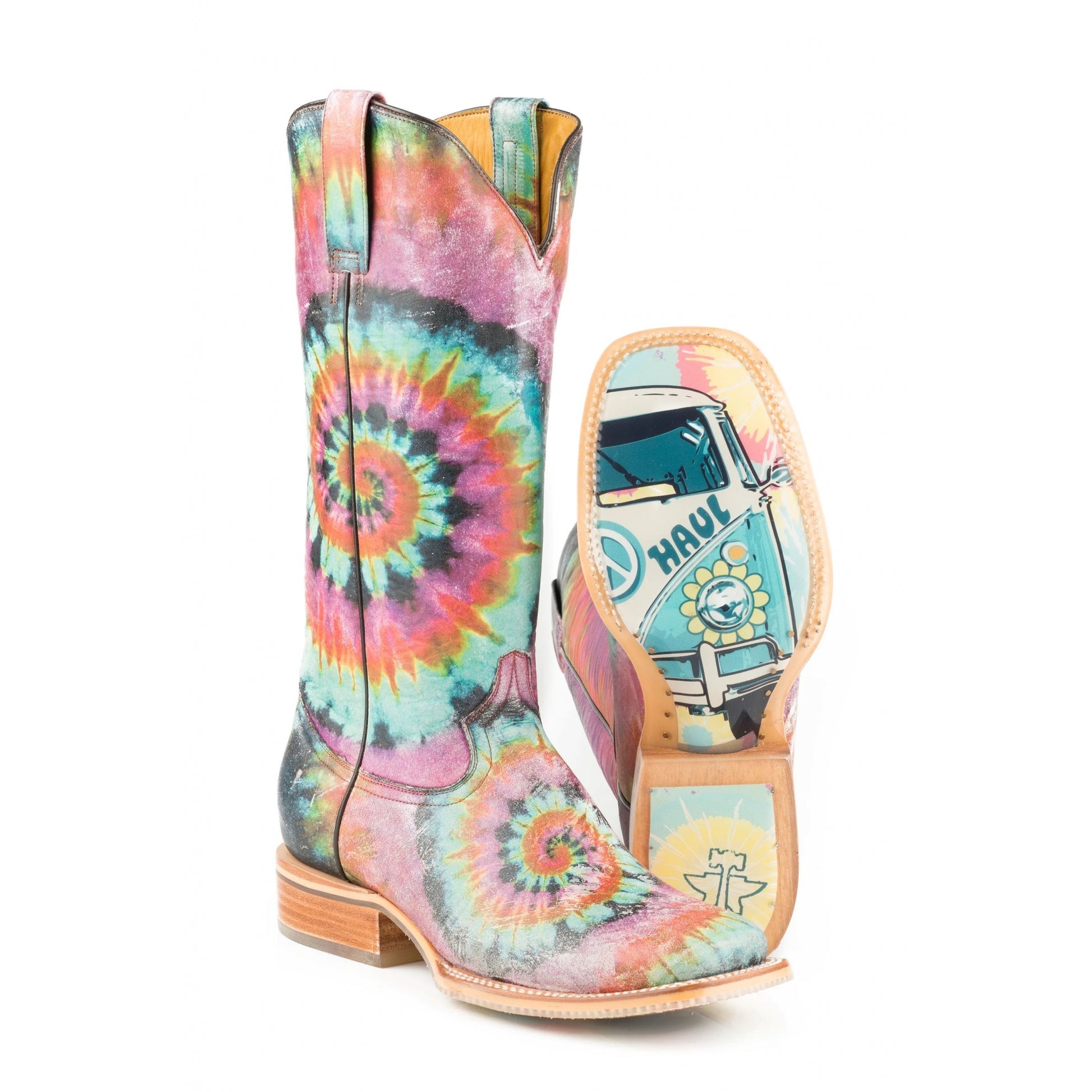 Tin Haul Ladies Groovy Square Toe Boots