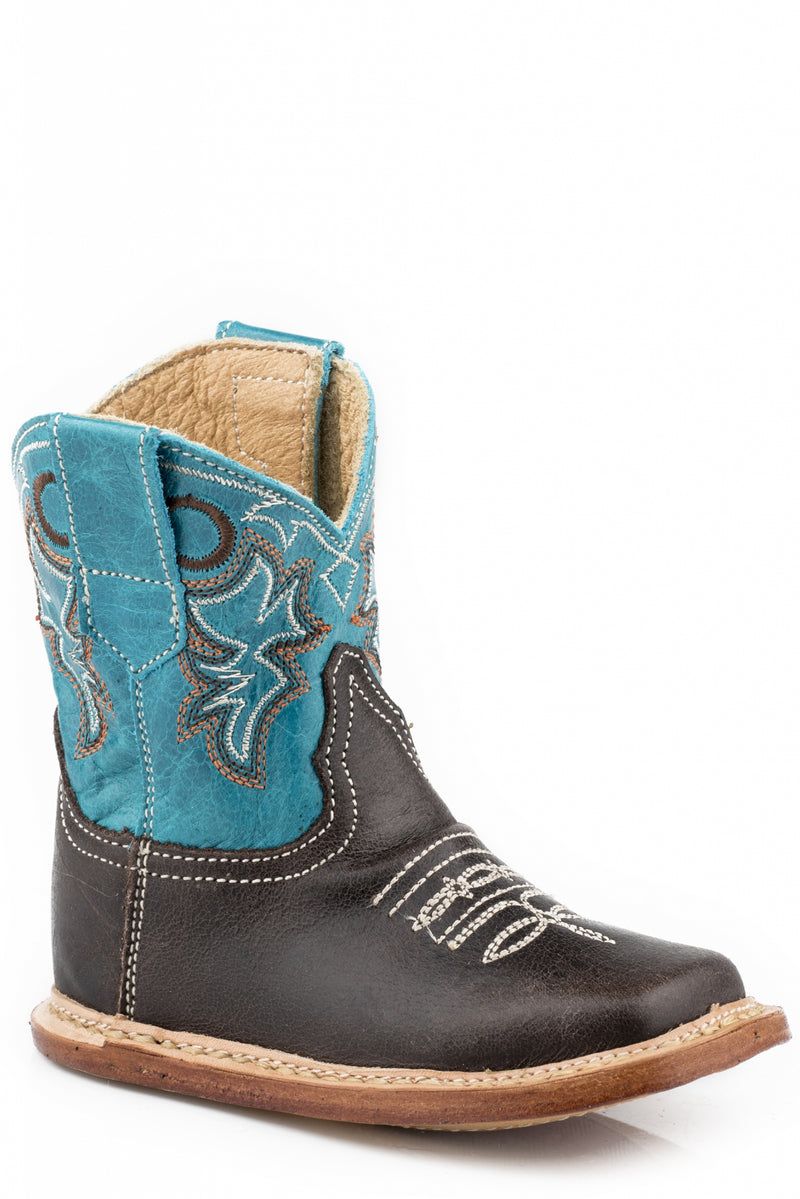 Roper Cowbabies Infant Embroidered Leather Boots