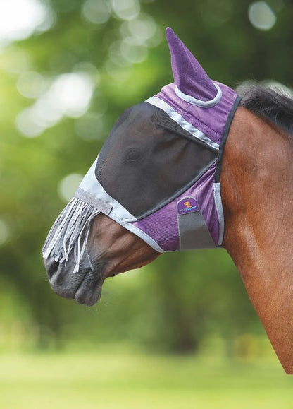Shires Deluxe Fly Mask With Nose Fringe