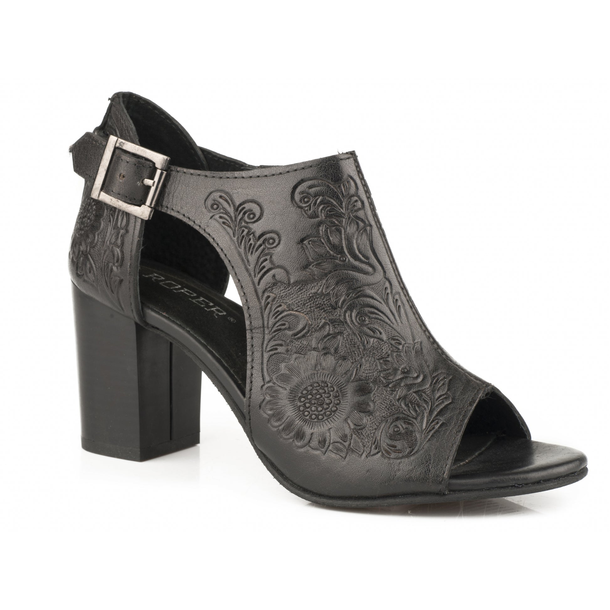 Roper Ladies Mika Open Toe Mules with Closed Back