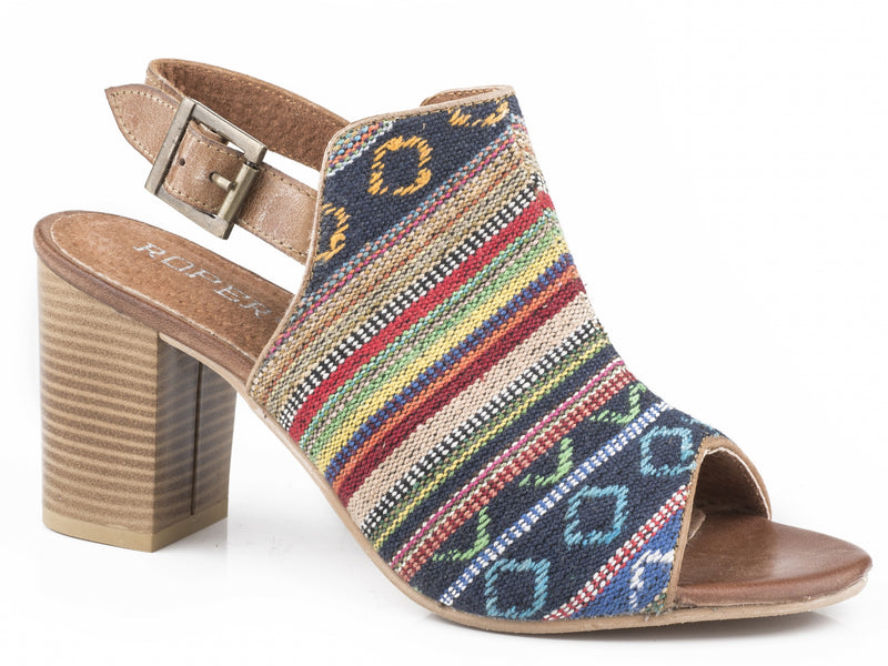 Roper Ladies Mika Open Toe Mule with Back Strap