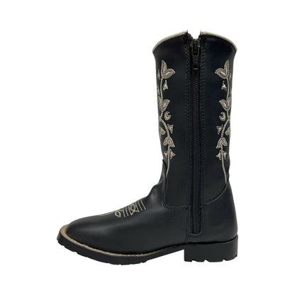 TuffRider Toddler Black Floral Western Boots