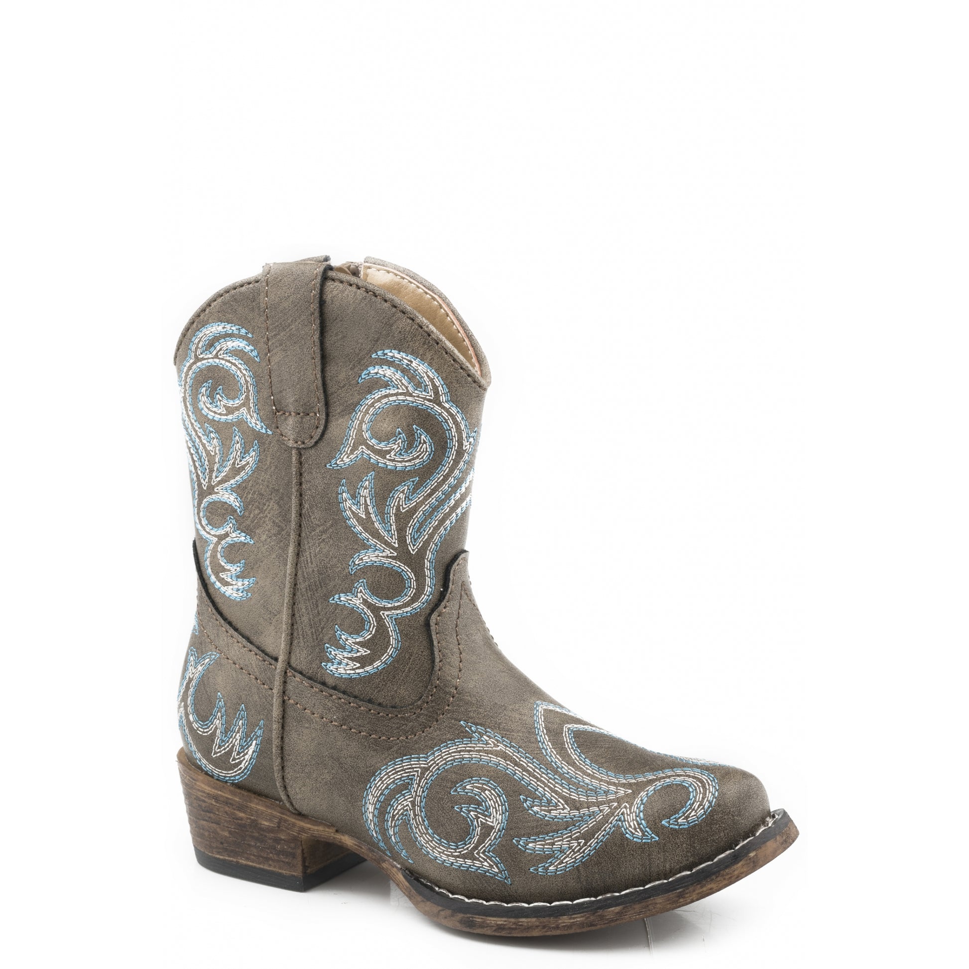 Roper Toddler Brown With All Over Embroidery Boots