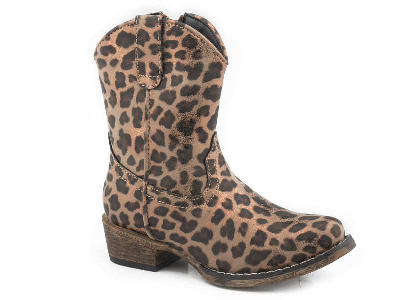 Roper Toddler Snip Toe All Over Leopard Print Boots