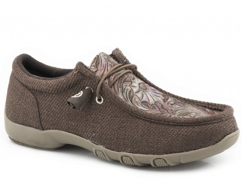 Roper Kids Brown Canvas With Embossed Vamp Chukkas
