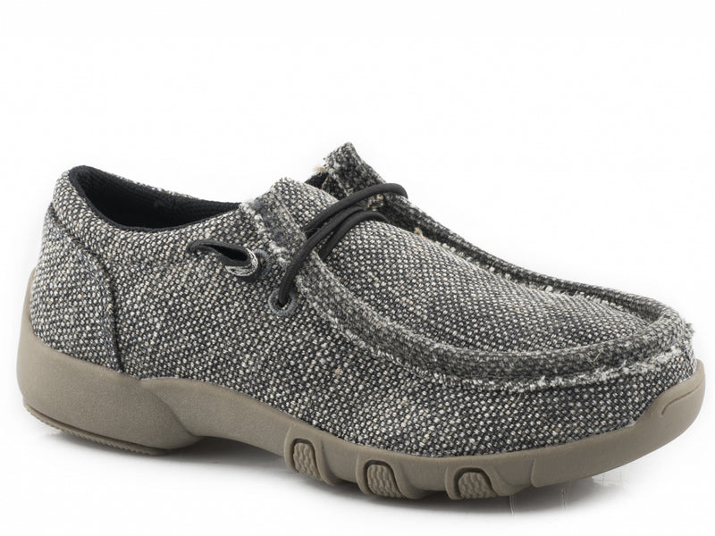 Roper Kids Black Canvas Fabric Chukkas