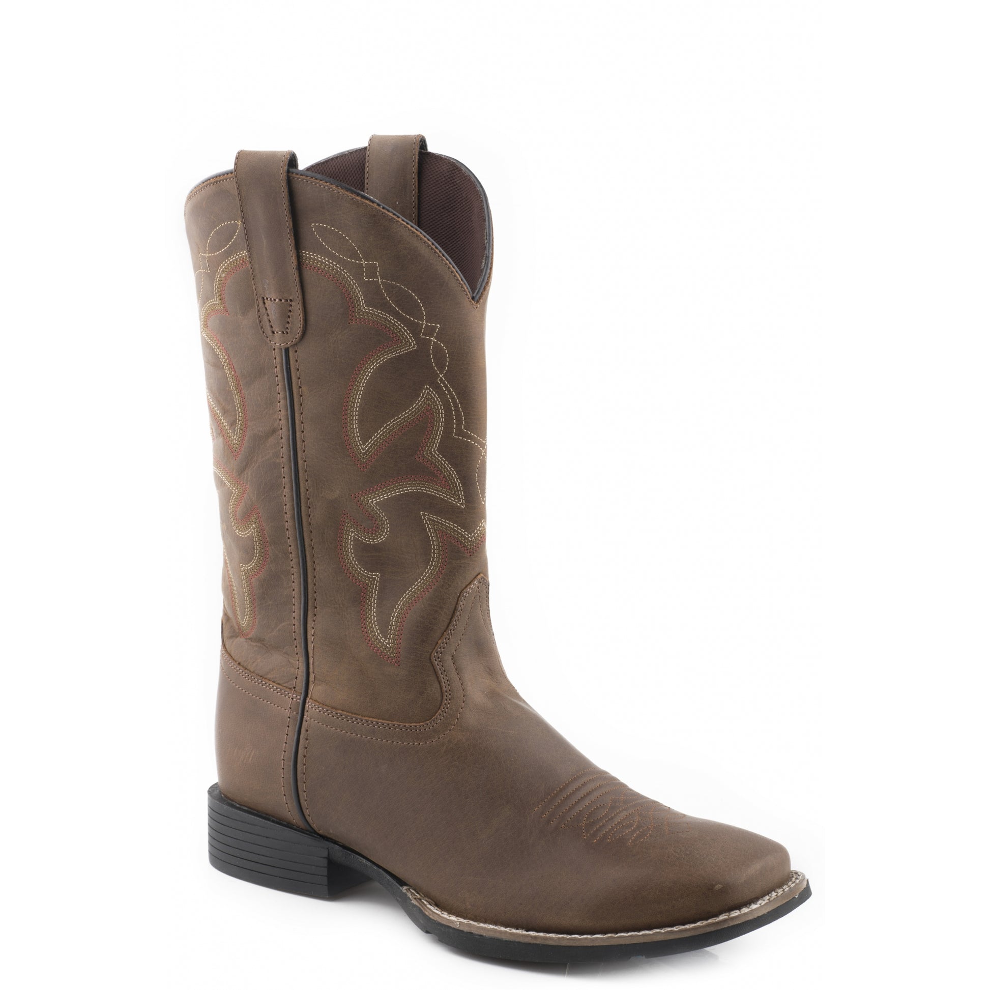 Roper Mens Vintage Tan Cow Embroidered Western Boots