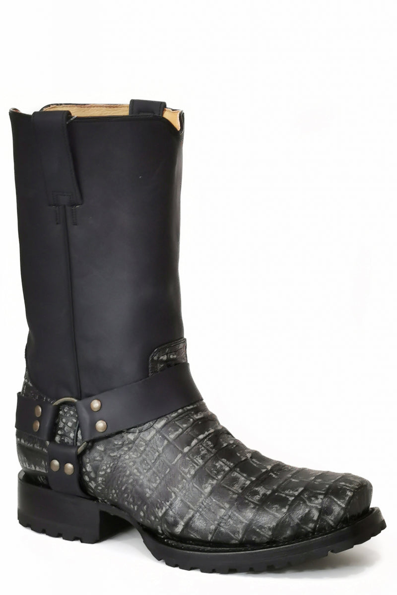 Roper Mens Embossed Caiman Harness Boots