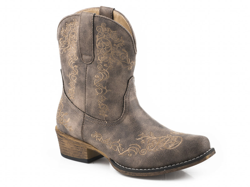 Roper Ladies Riley Scroll Embroidery Shorty Boots