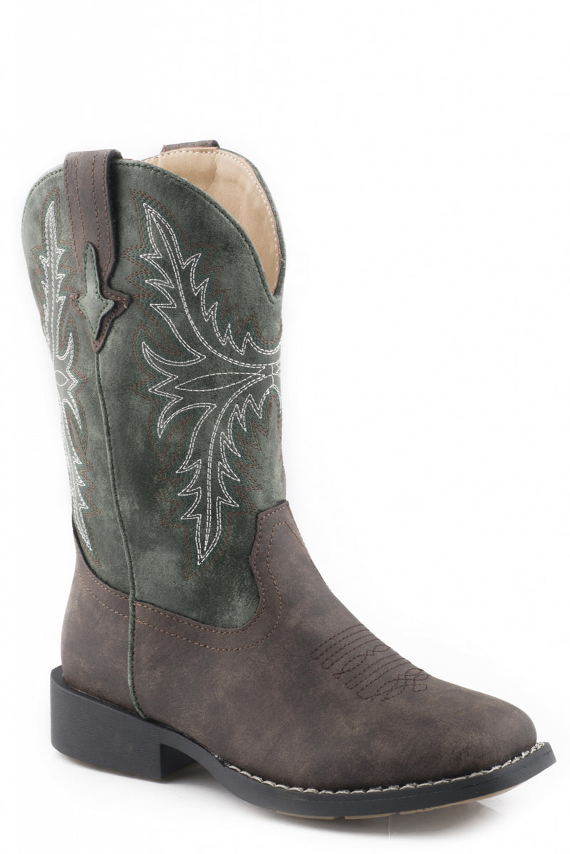 Roper Kids Jed Square Toe Cowboy Boots