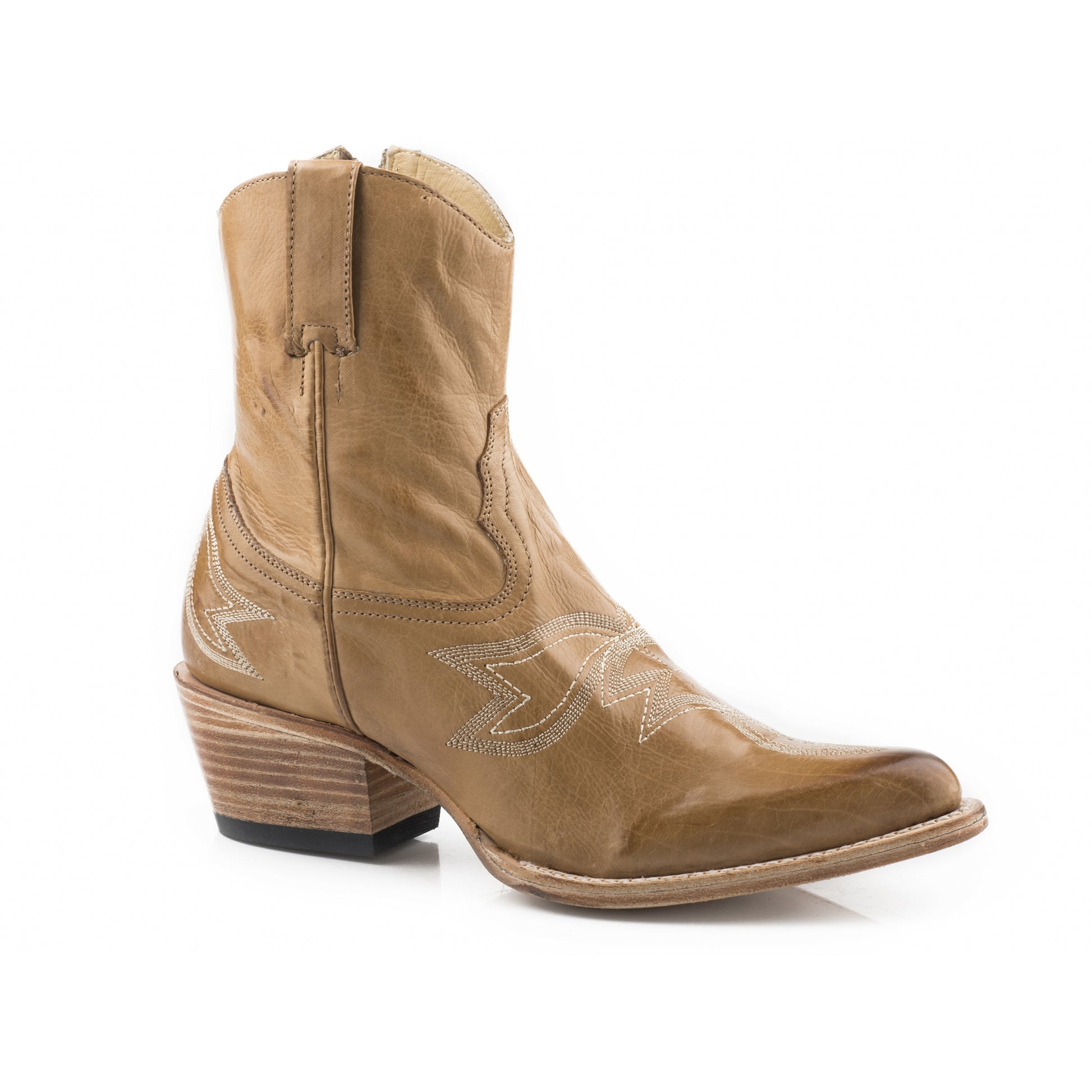 Stetson Ladies Piper Snip Toe Stacked Heel Boots
