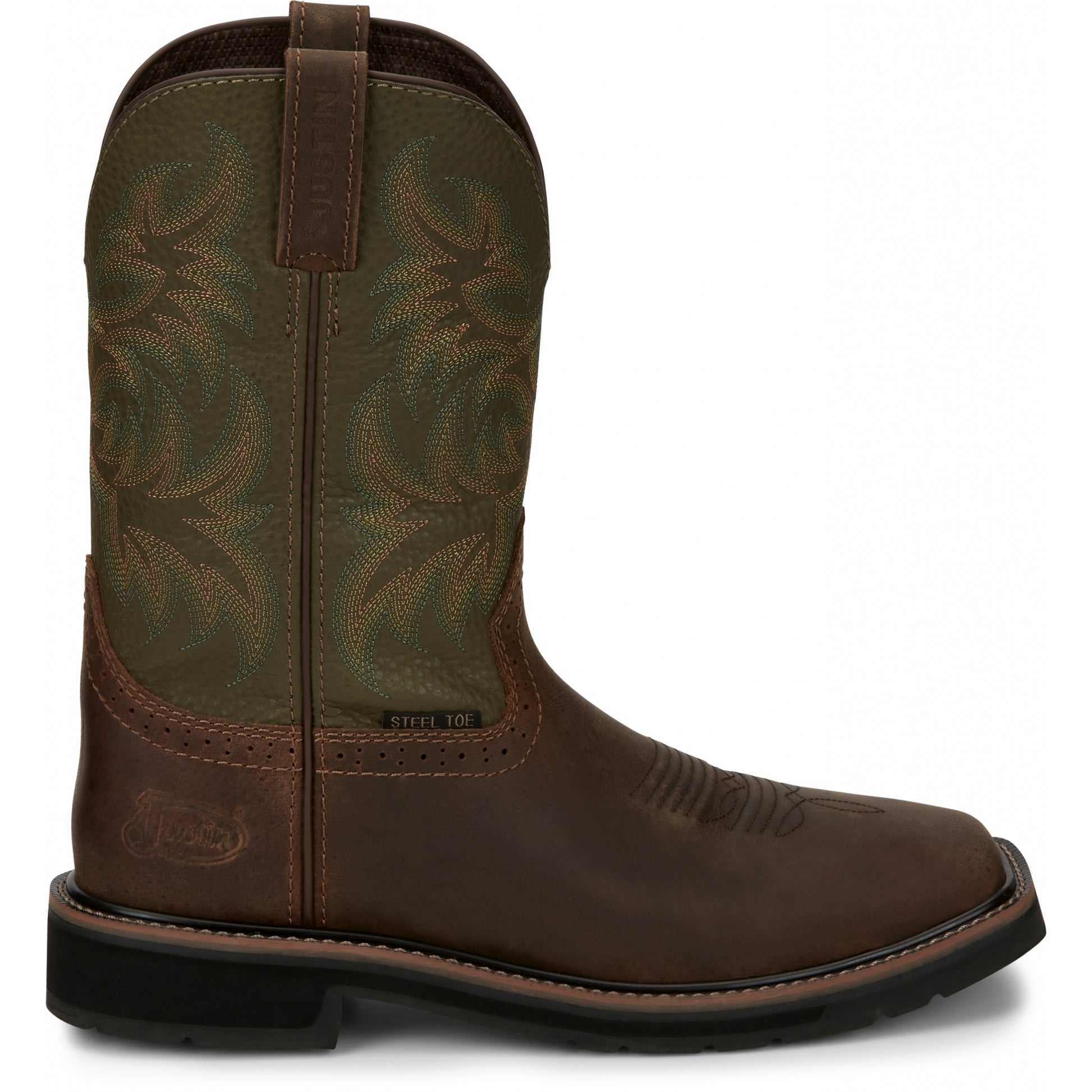 Justin Mens Driller 11" Steel Toe Boots