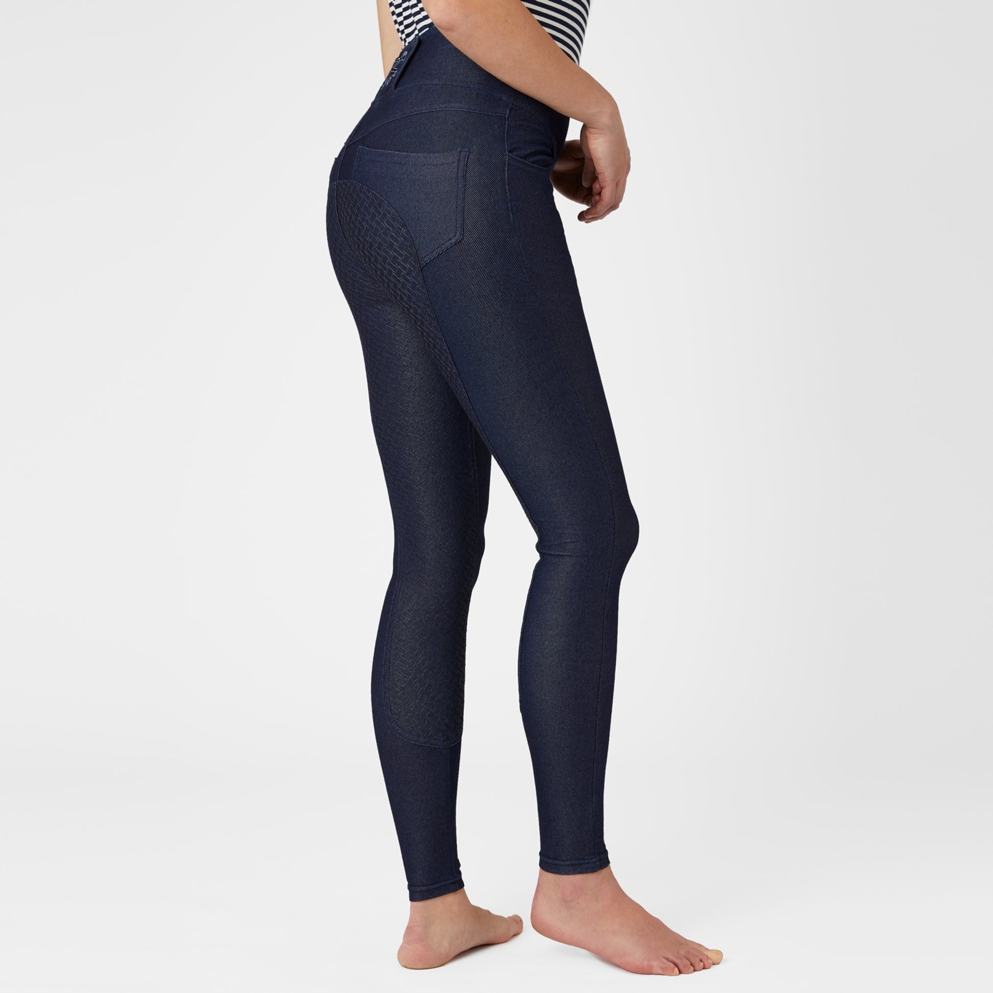 Horze Ladies Katia Denim Look Full Seat Tights