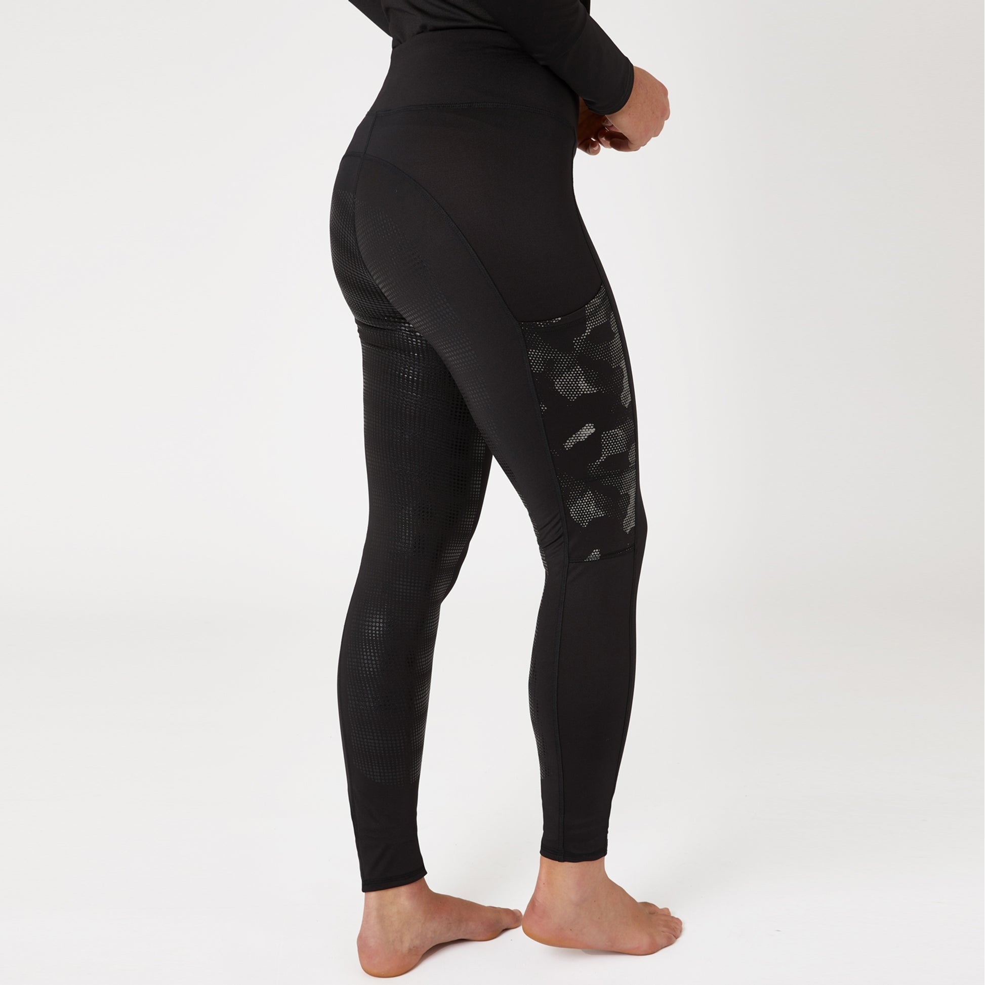 Horze Ladies Luminox Tights with Reflective Print