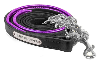 Perri's Personalized Metallic Padded Leather Lead