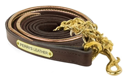 Perri's Personalized Metallic Padded Leather Lead