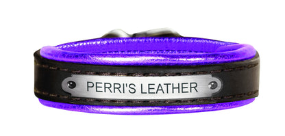 Perri's Personalized Metallic Padded Leather Bracelet