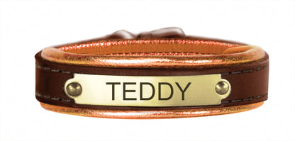 Perri's Personalized Metallic Padded Leather Bracelet