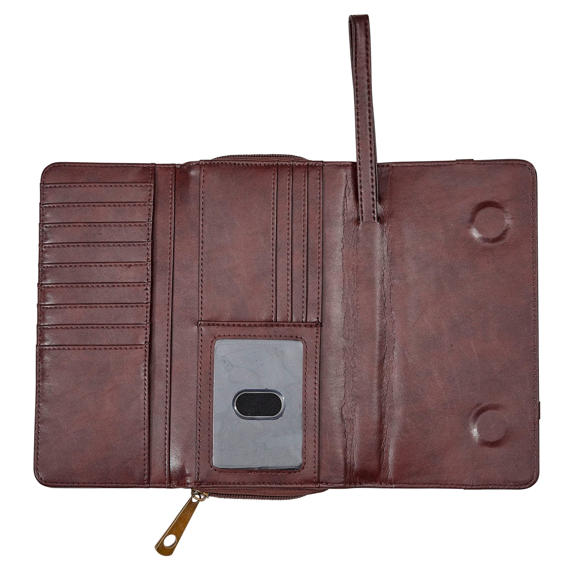 AWST Int'l Snaffle Bit Leather Cross Body Wallet