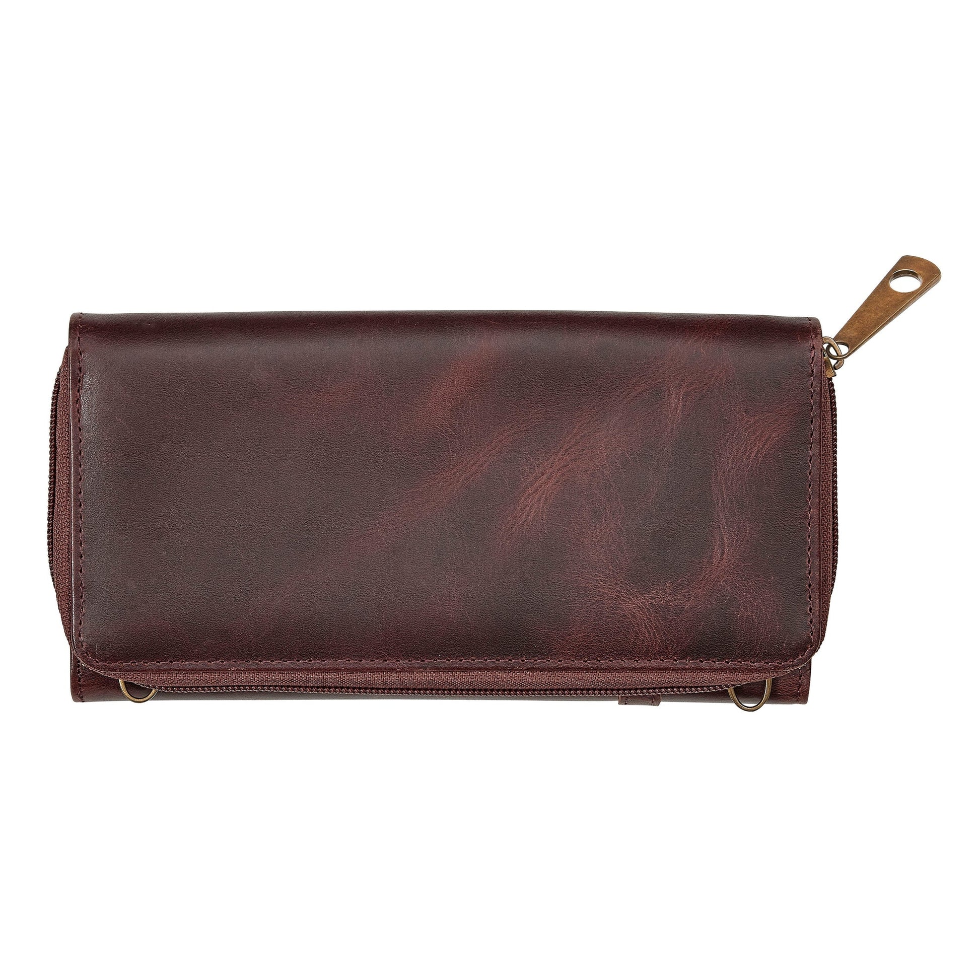 AWST Int'l Snaffle Bit Leather Cross Body Wallet