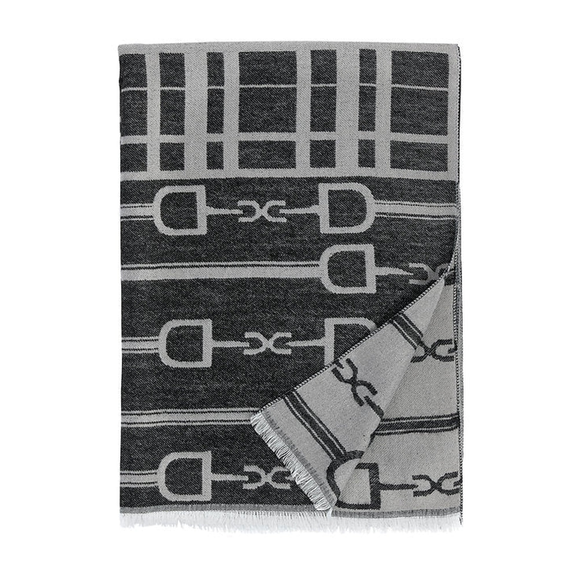 AWST Int'l Acrylic Cashmere Snaffle Bit with Plaid Scarf/Shawl