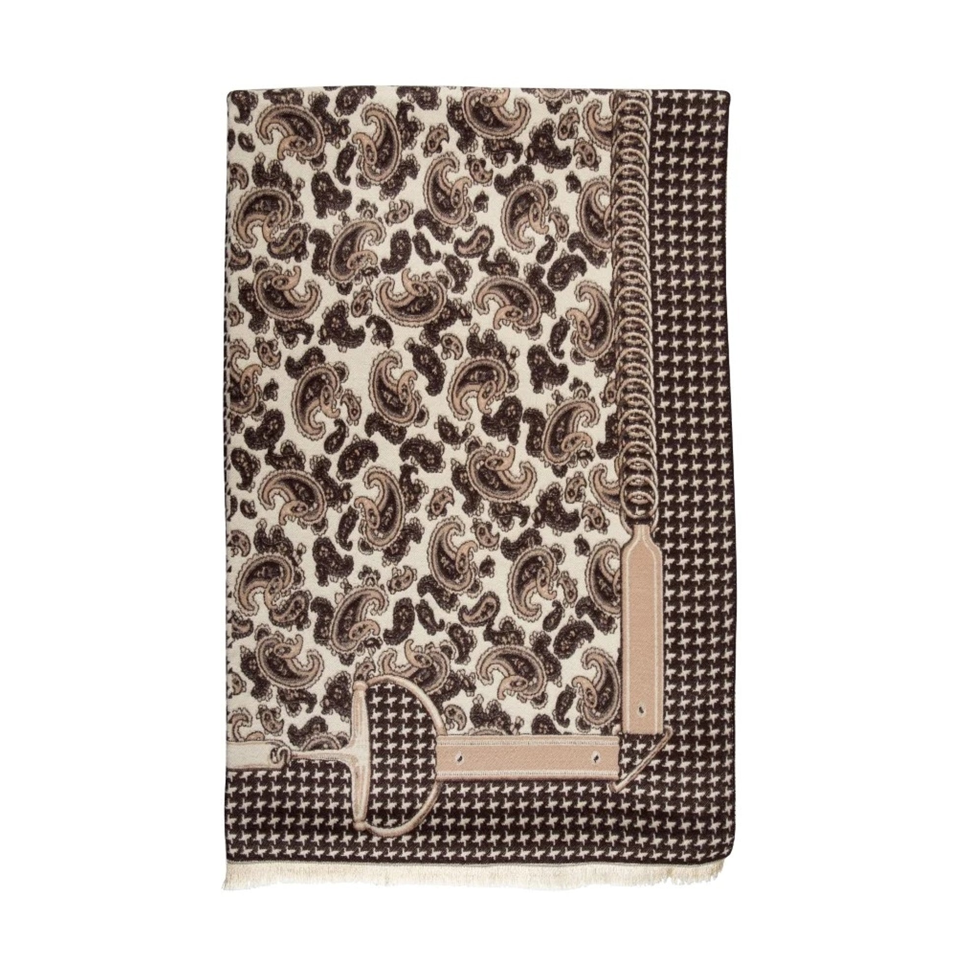AWST Int'l Acrylic Cashmere Snaffle Bit and Houndstooth Scarf/Shawl