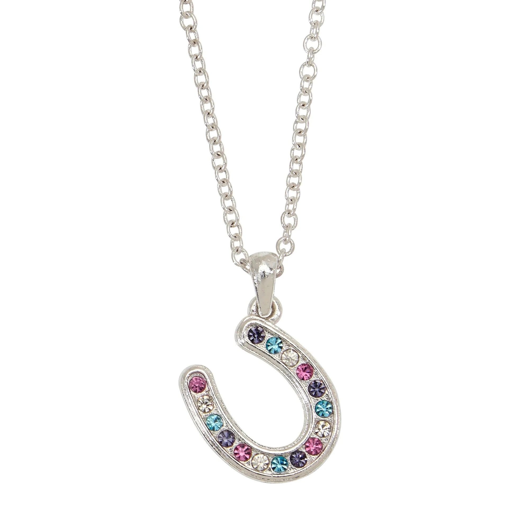 AWST Int'l Horseshoes Necklace with Colorful Cowboy Hat Box