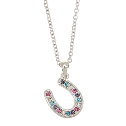 AWST Int'l Horseshoes Necklace with Colorful Cowboy Hat Box