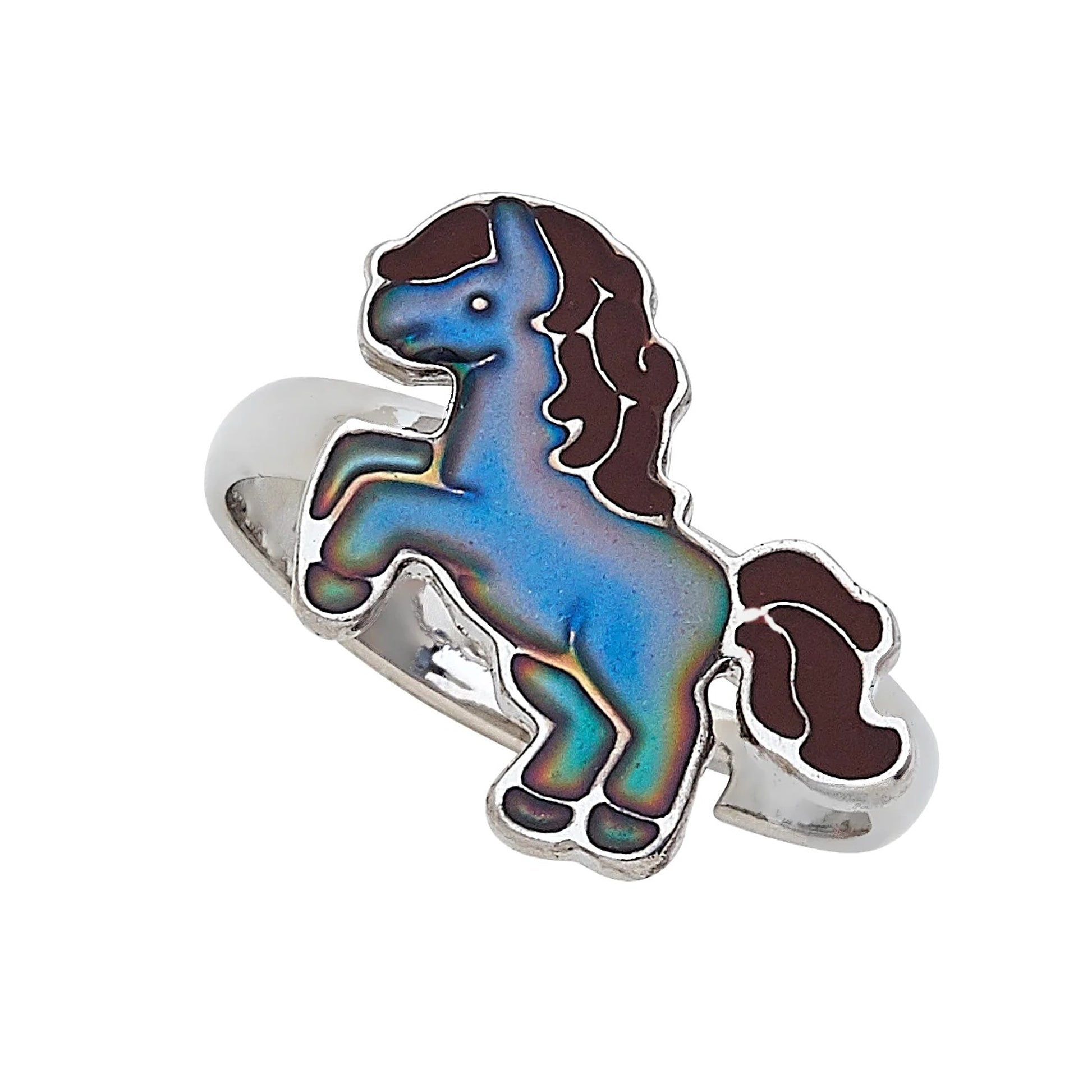 AWST Int'l Colorful Horses Mood Ring Display with 36 Rings