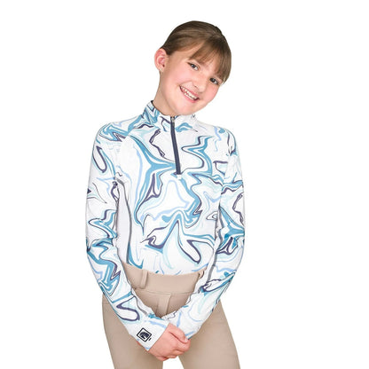 Romfh Kids Core 1/4 Zip Long Sleeve Print Sun Shirt