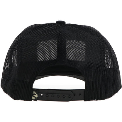 Hooey Sudan 5 Panel Trucker Hat with Rect Patch Black
