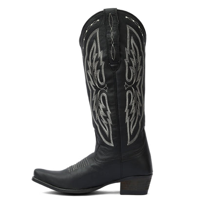 TuffRider Ladies Cody Embroidered Leather Snip Toe Western Boots