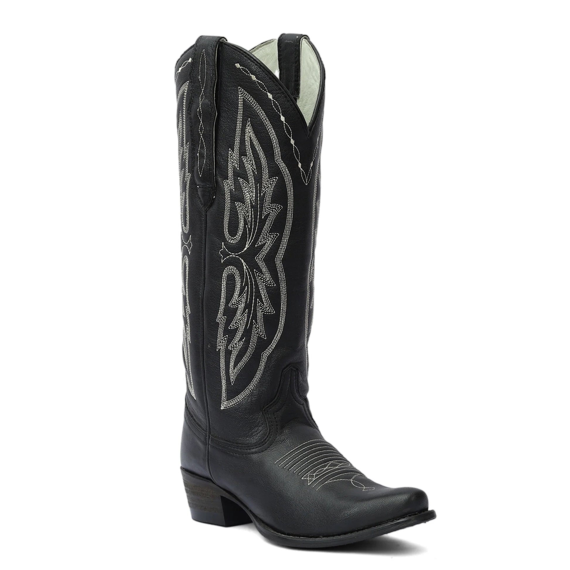 TuffRider Ladies Cody Embroidered Leather Snip Toe Western Boots