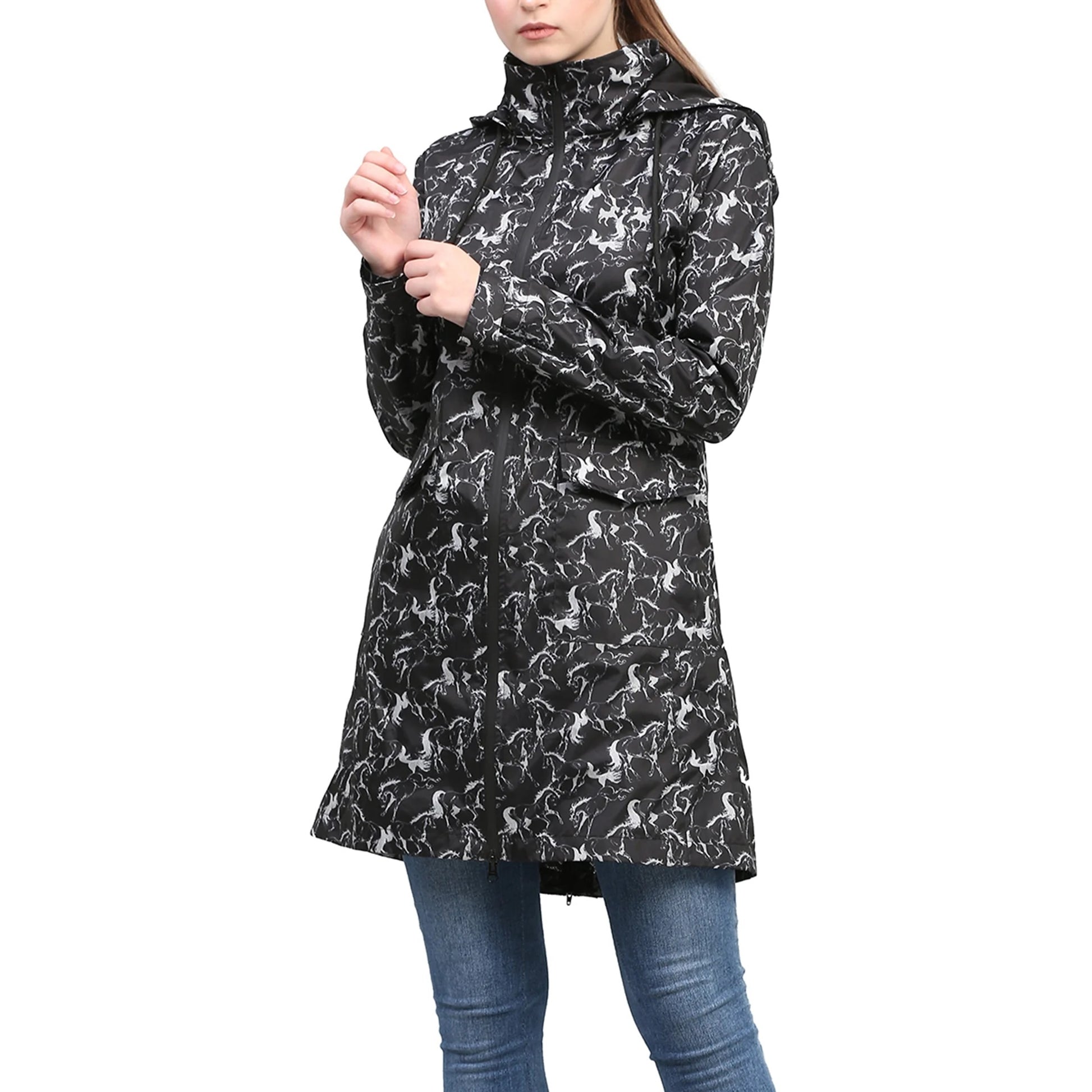 Equine Couture Ladies Linear Horse Rain Jacket