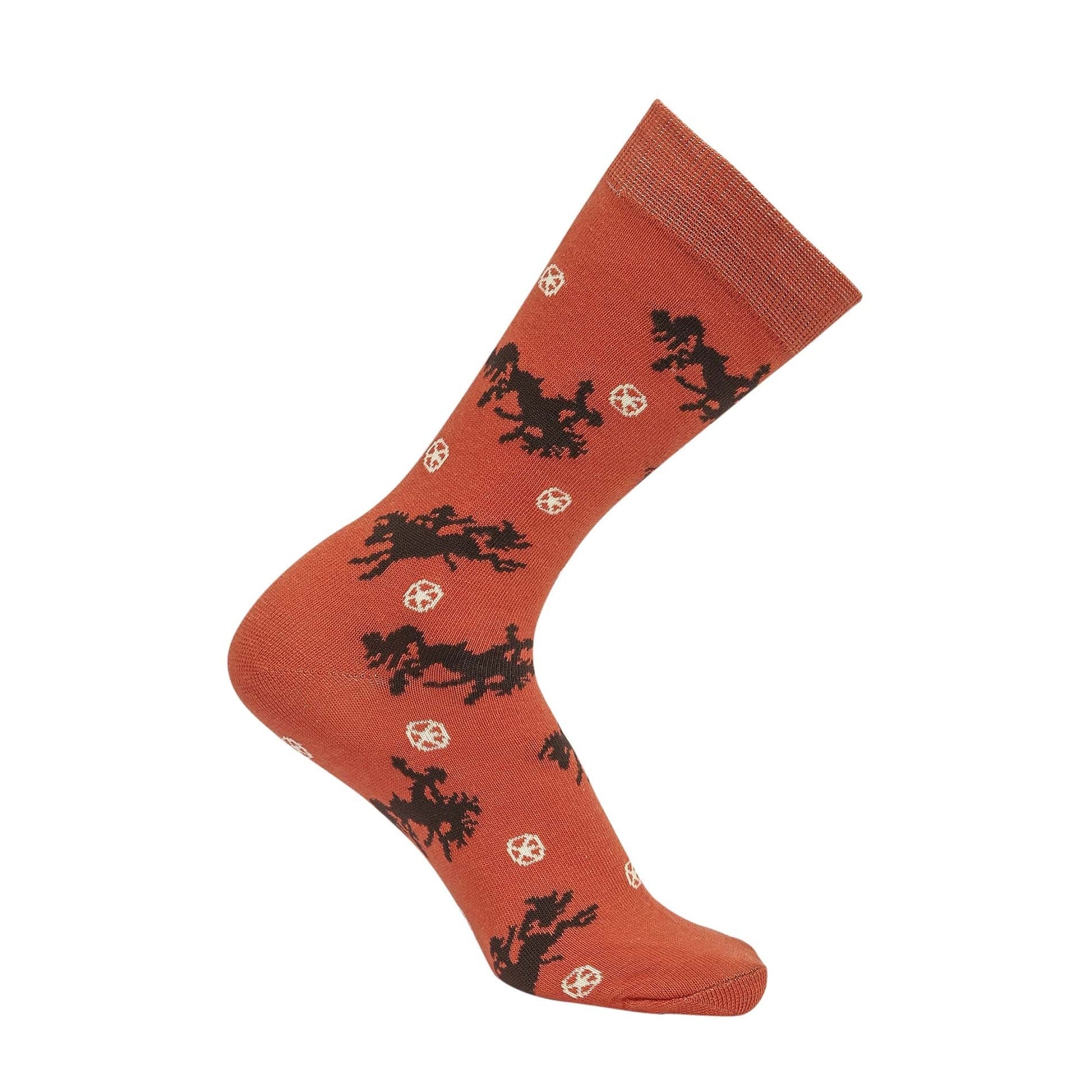 AWST Int'l Lila Bucking Horses Socks