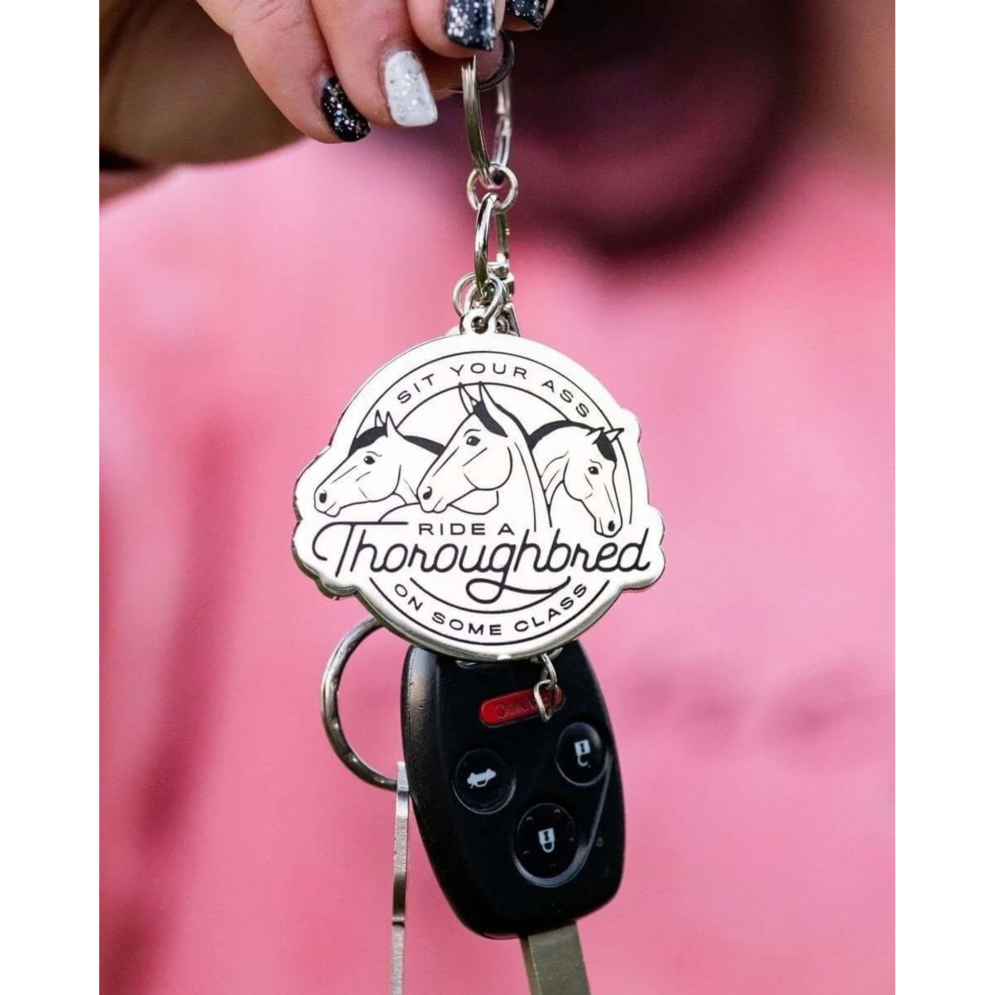 Dapplebay Ride A Thoroughbred Keychain