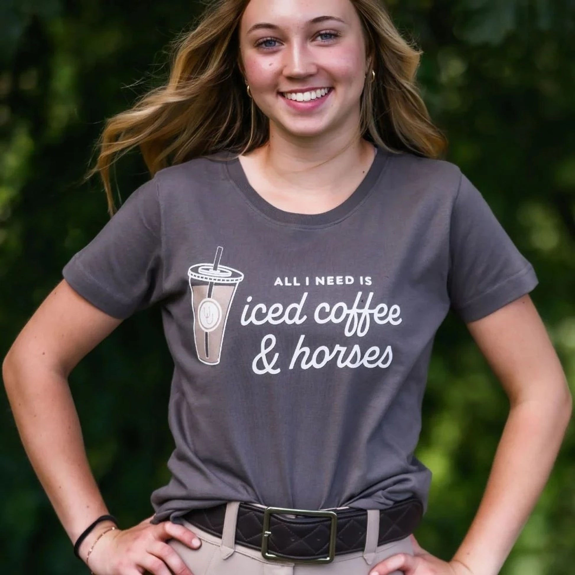 Dapplebay Ladies Iced Coffee & Horses Tee
