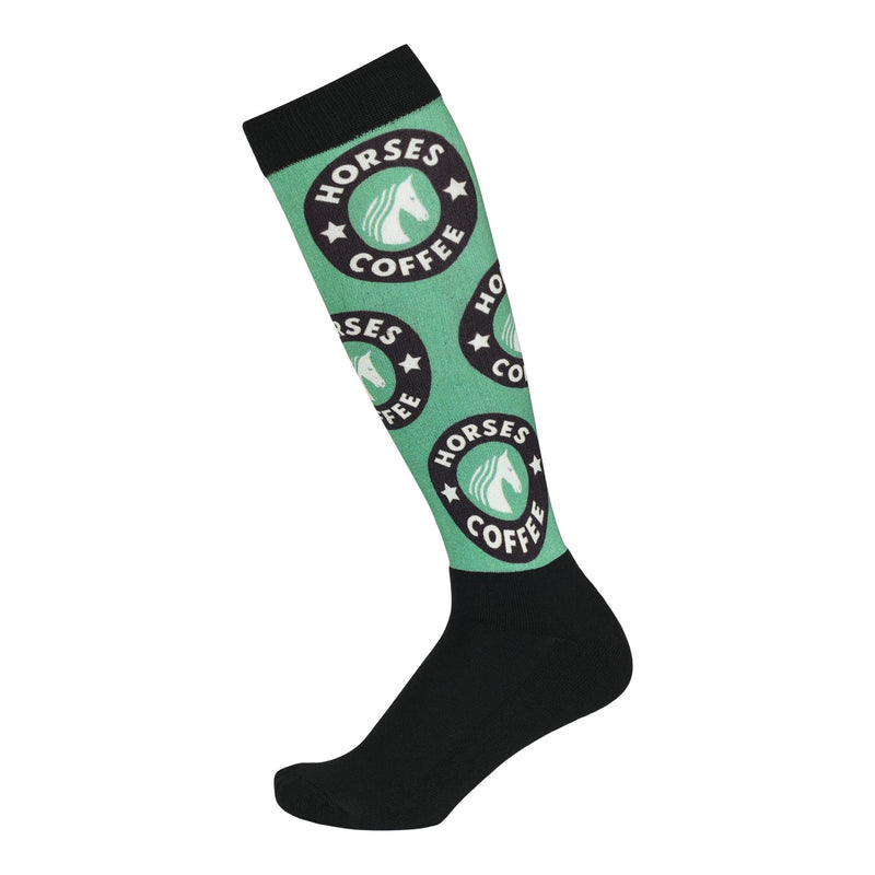 Dapplebay Horses & Coffee Slick Boot Socks