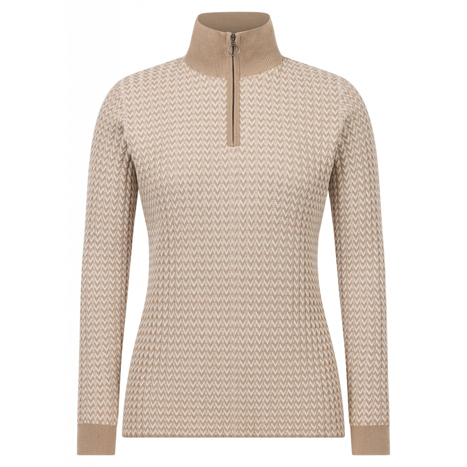 Kerrits Quarter Zip Herringbone Sweater
