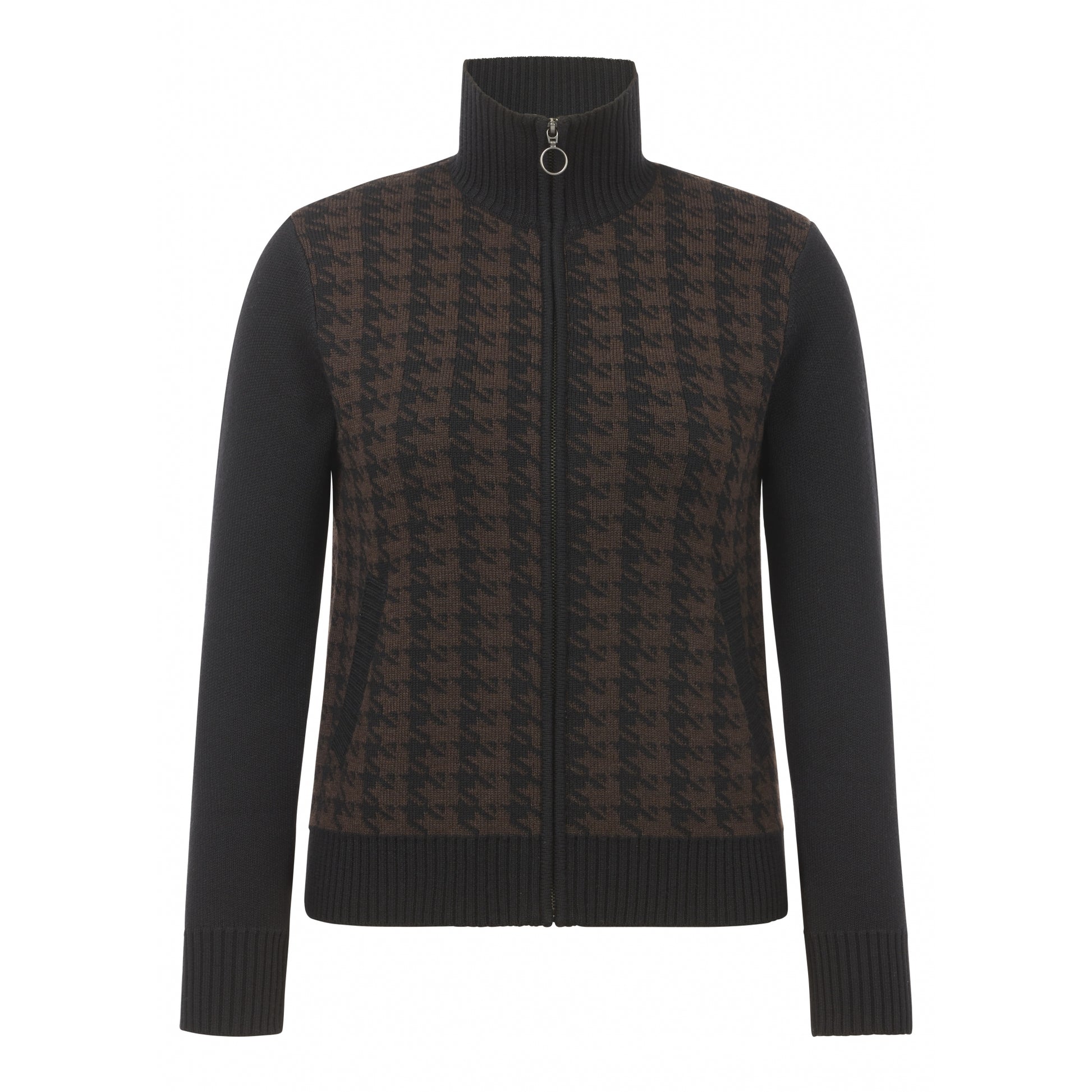 Kerrits Eq Houndstooth Full Zip Sweater