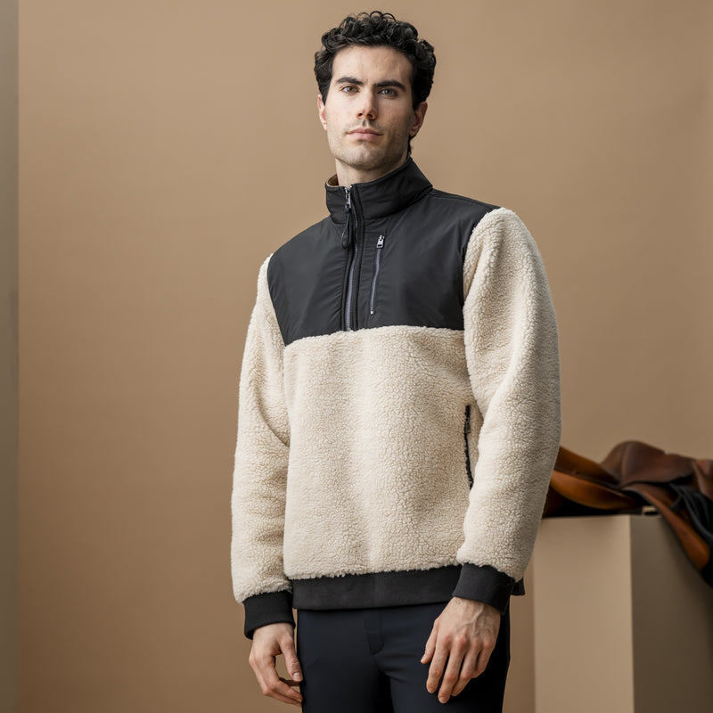 AA Mens Lorenzo Half Zip Borg Fleece