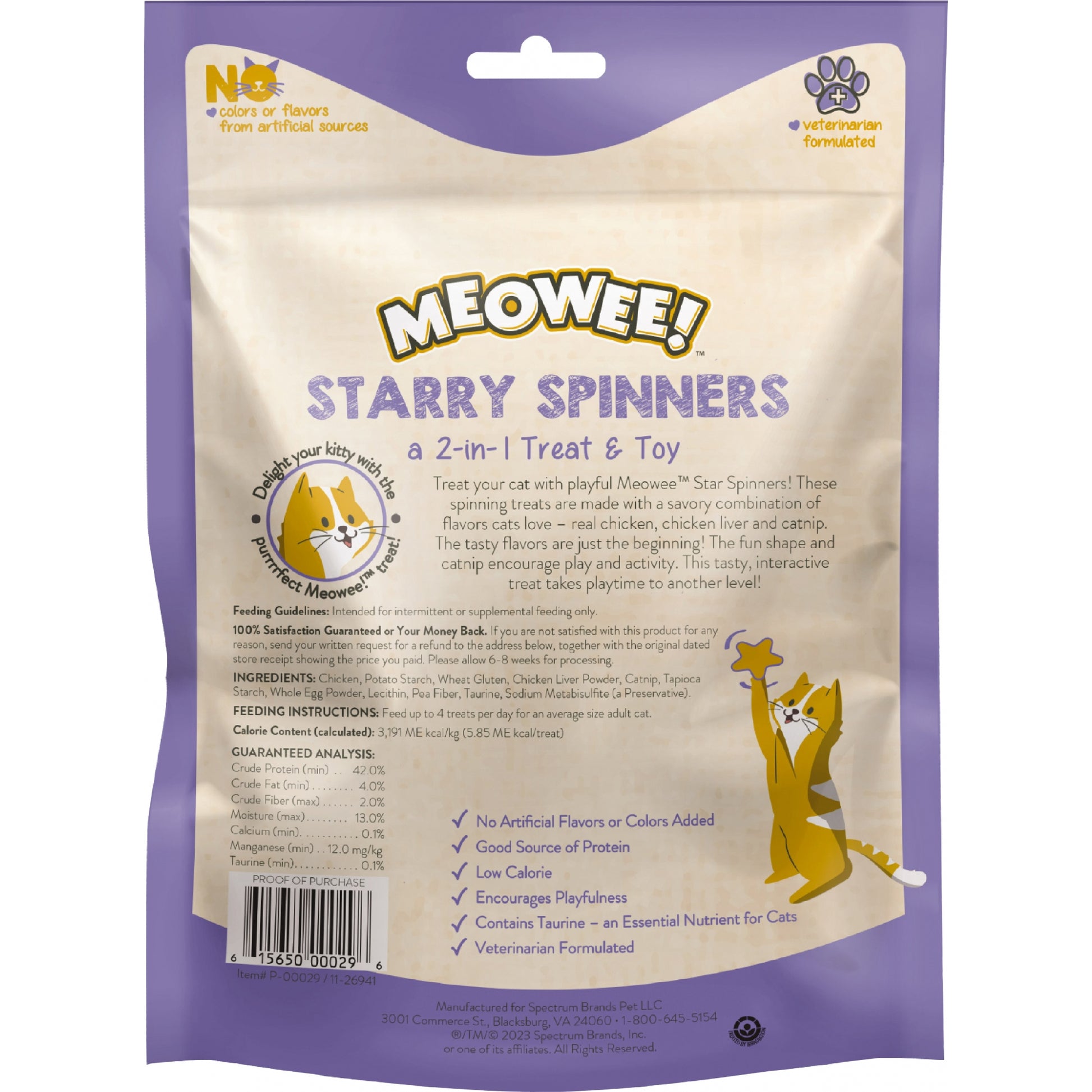 Meowee! Starry Spinners 2 In 1 Cat Treat And Toy