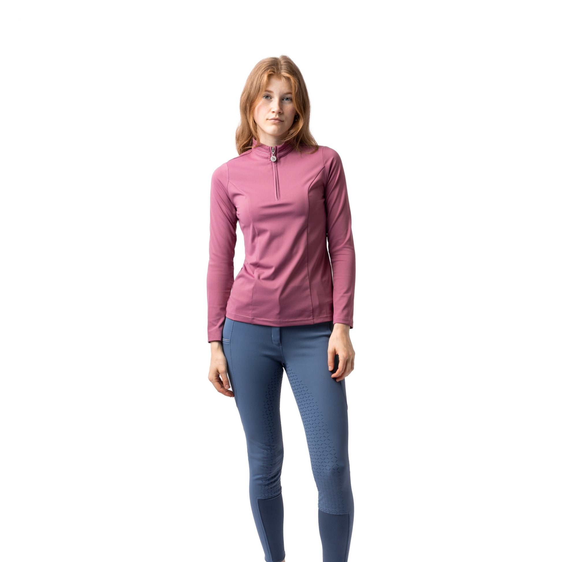 Horze Eloise Ladies Quarter Zip Long Sleeve Training Shirt