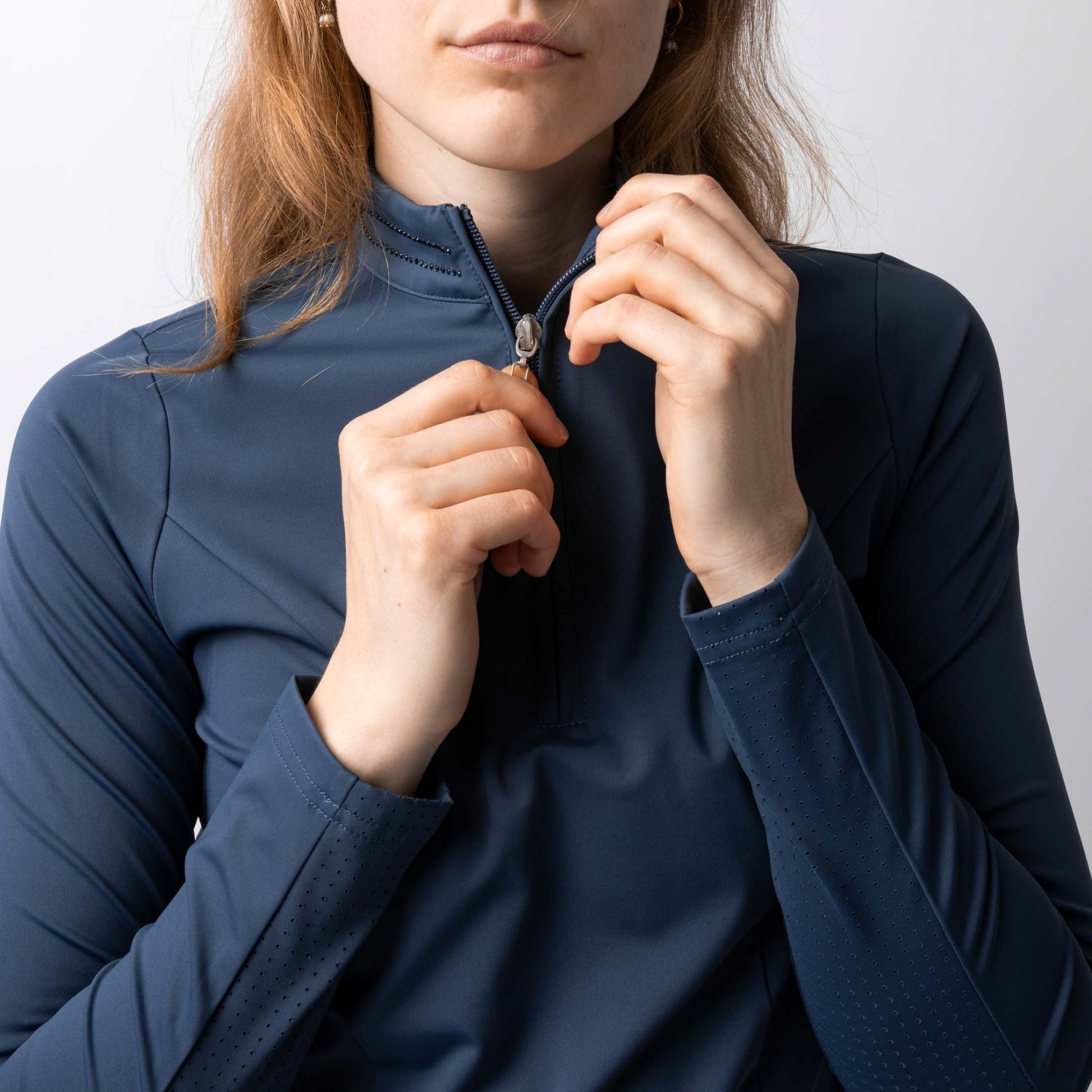 Horze Eloise Ladies Quarter Zip Long Sleeve Training Shirt