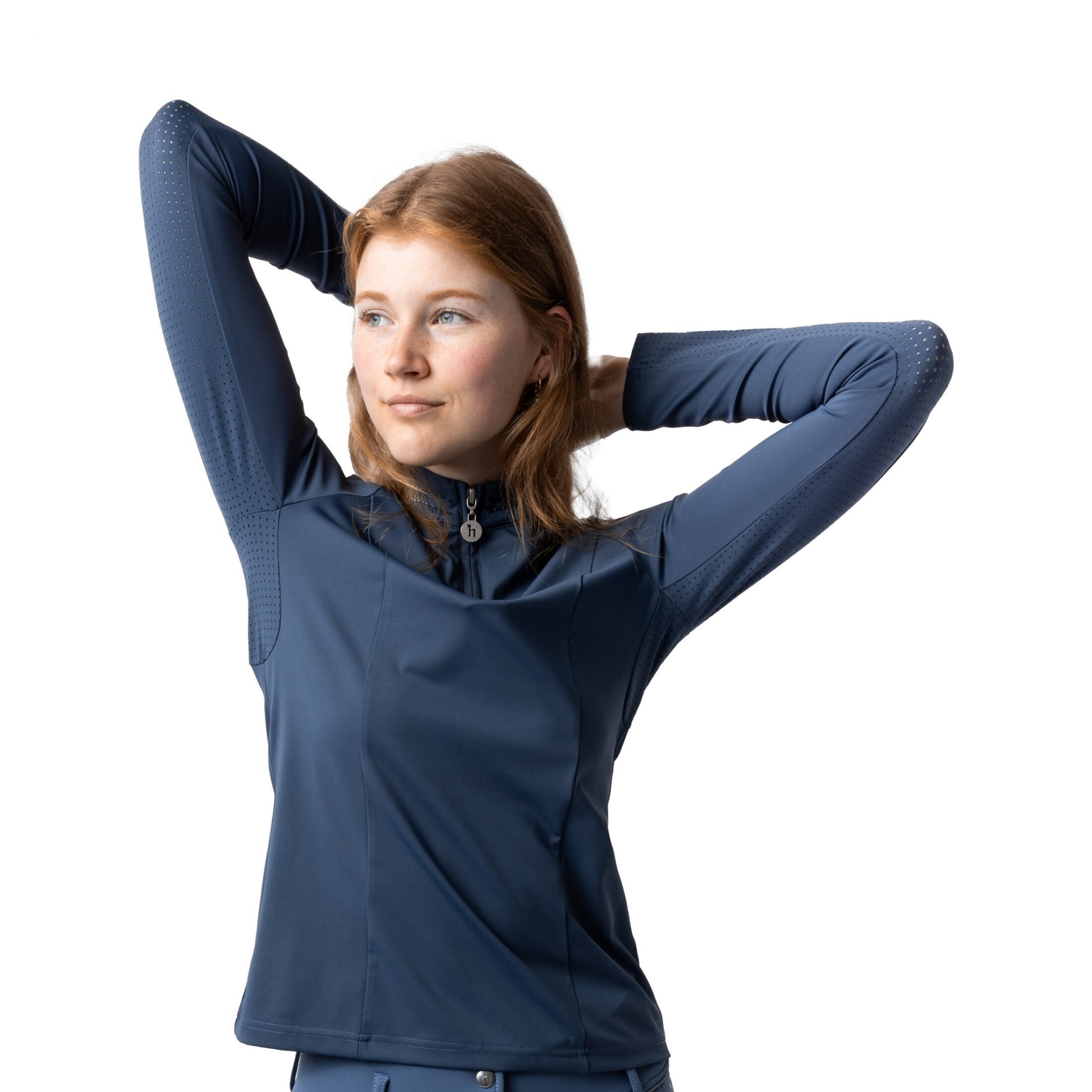 Horze Eloise Ladies Quarter Zip Long Sleeve Training Shirt