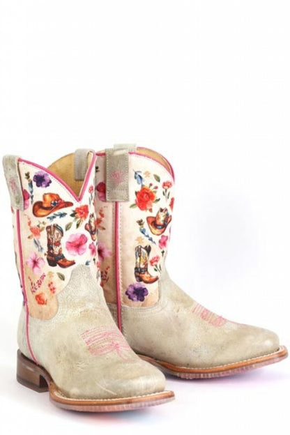 Tin Haul Little Kids Lets Go Cowgirl Square Toe Boots