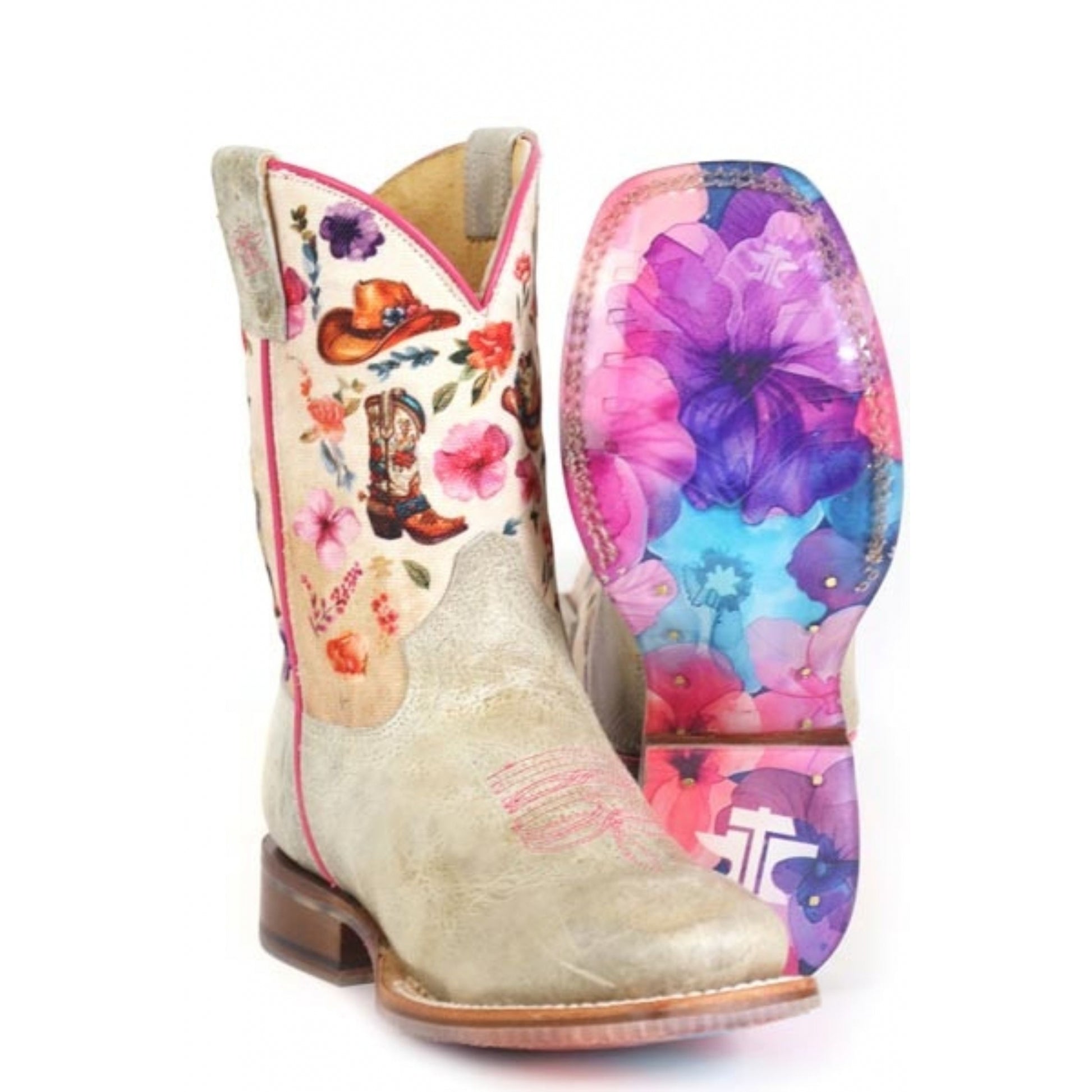 Tin Haul Little Kids Lets Go Cowgirl Square Toe Boots