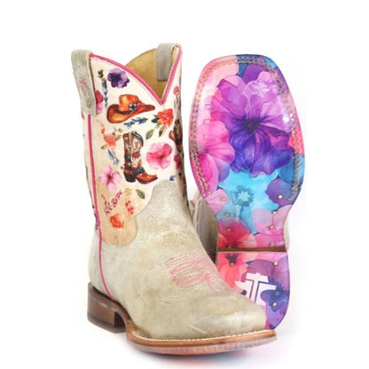 Tin Haul Little Kids Lets Go Cowgirl Square Toe Boots