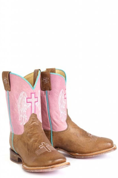 Tin Haul Little Kids Angel Wings Square Toe Boots