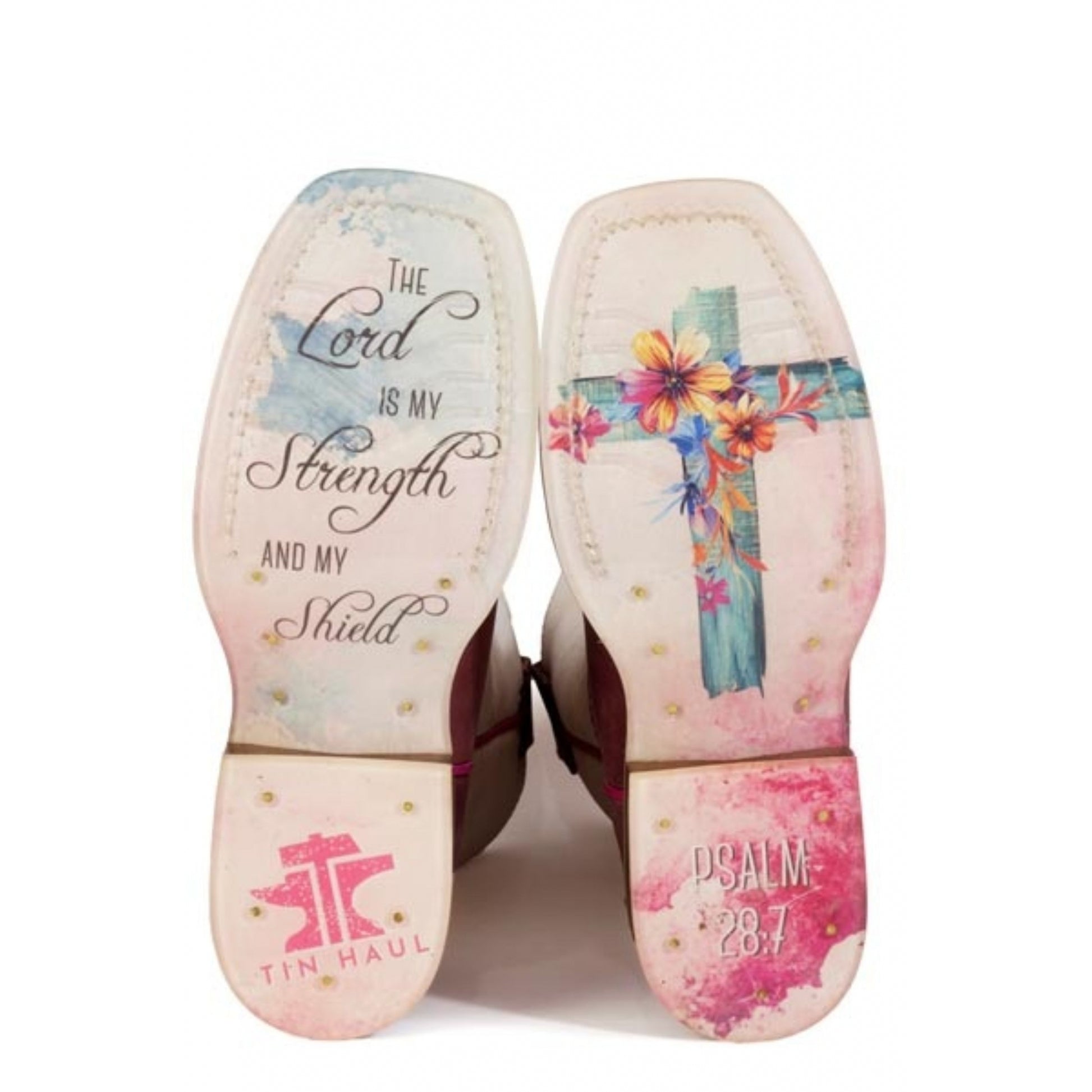 Tin Haul Little Kids Love Jesus Square Toe Boots